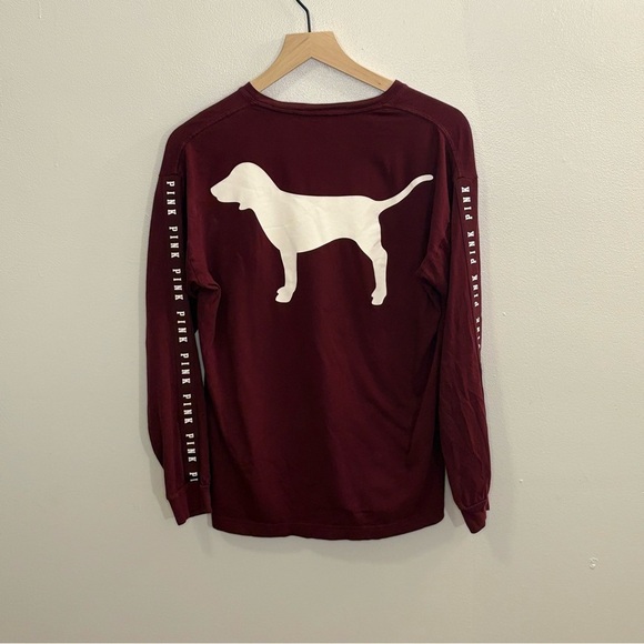PINK Victoria's Secret Other - PINK Victoria's Secret Red Long Sleeve Intimates Tee Small